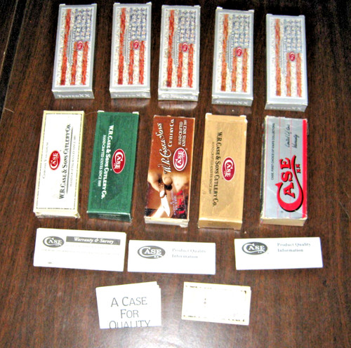 CASE Brand empty BOXES = 10 cases and 5 instruction sheets in good shape