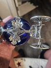 Italian Sterling Silver Horse And Carriage With Cobalt Murano — photo 6