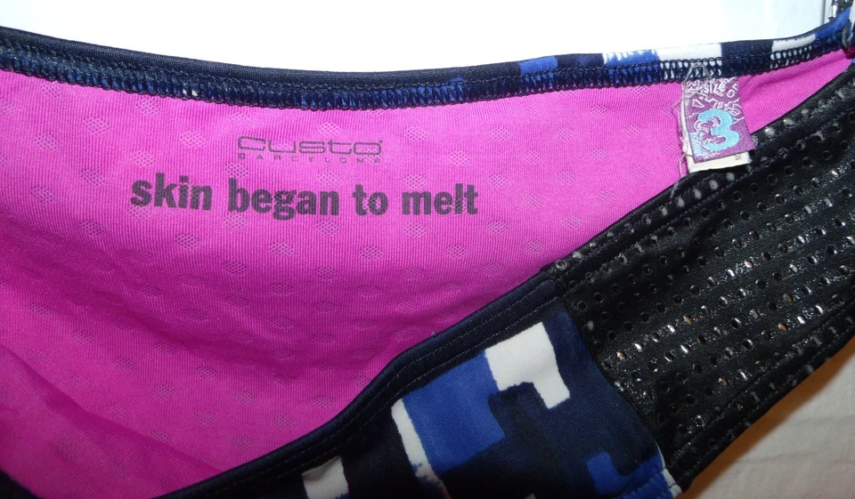 Raro CUSTO BARCELONA Bikini Natación Set 2 M Top 3 L Parte Inferior Geométrico Medios Mixtos Foto 4 de 4