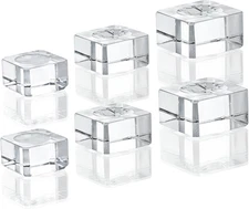 6 Pack Square Crystal Display Bases for 3D Laser Balls 6pcs Glass Stands for Cry