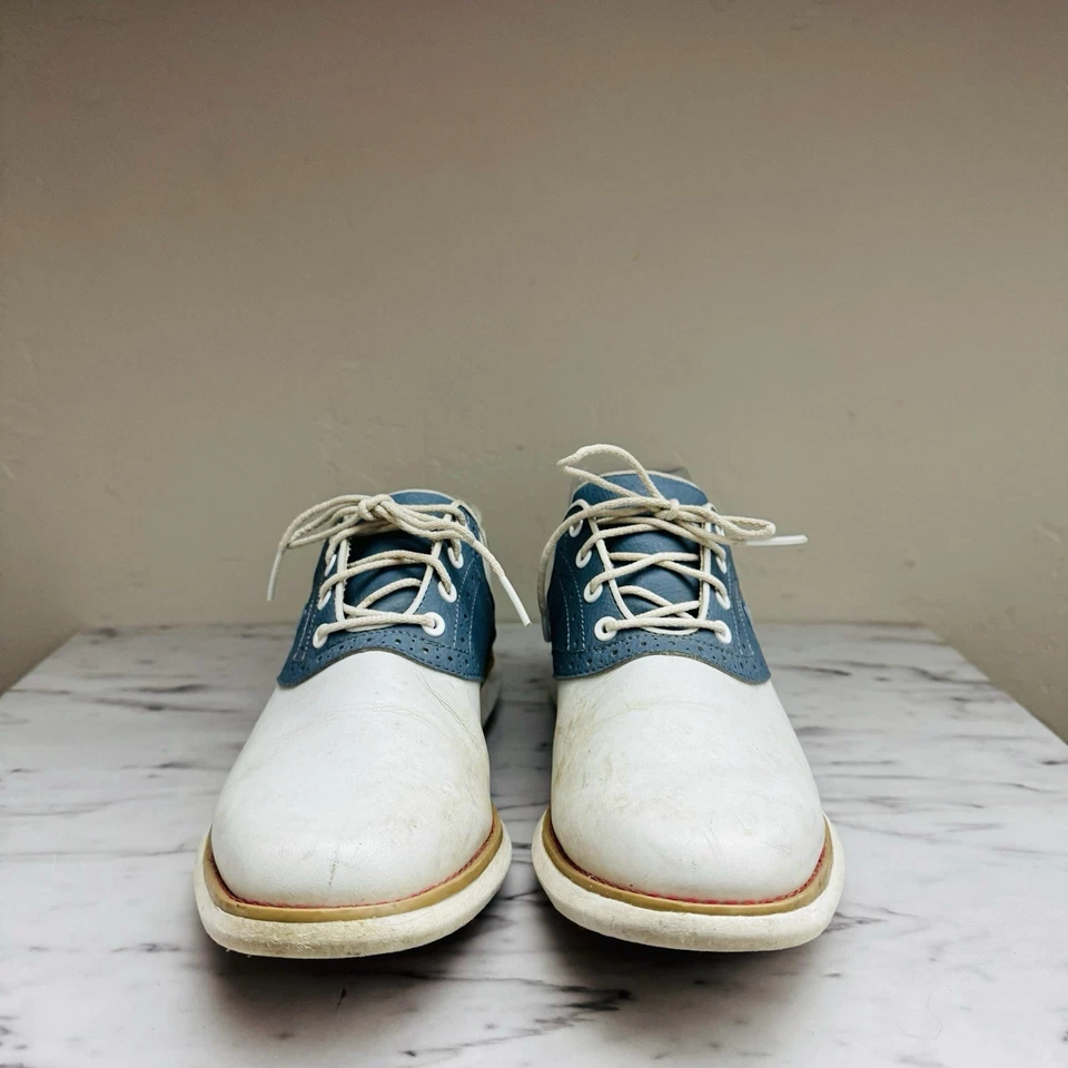 Туфли Footjoy Traditions золотистые синие и белые мужские размер 7 - Изображение 2 из 4