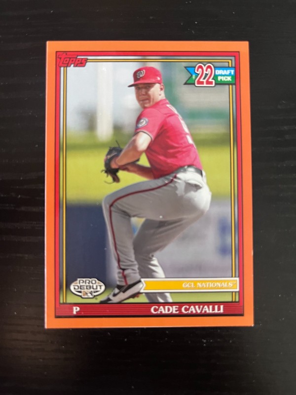 Super short print SSP SP Cade Cavalli ROOKIE CARD 25/25 ORANGE 2021 topps pd-170