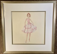 FRAMED  17.5 x 17.5  BFMC Barbie Mattel Graphique De France By Print Robert Best