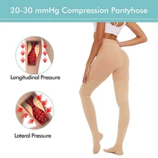 20-30 mmHg Compression Pantyhose Support Stockings Medical Relief Varicose Veins