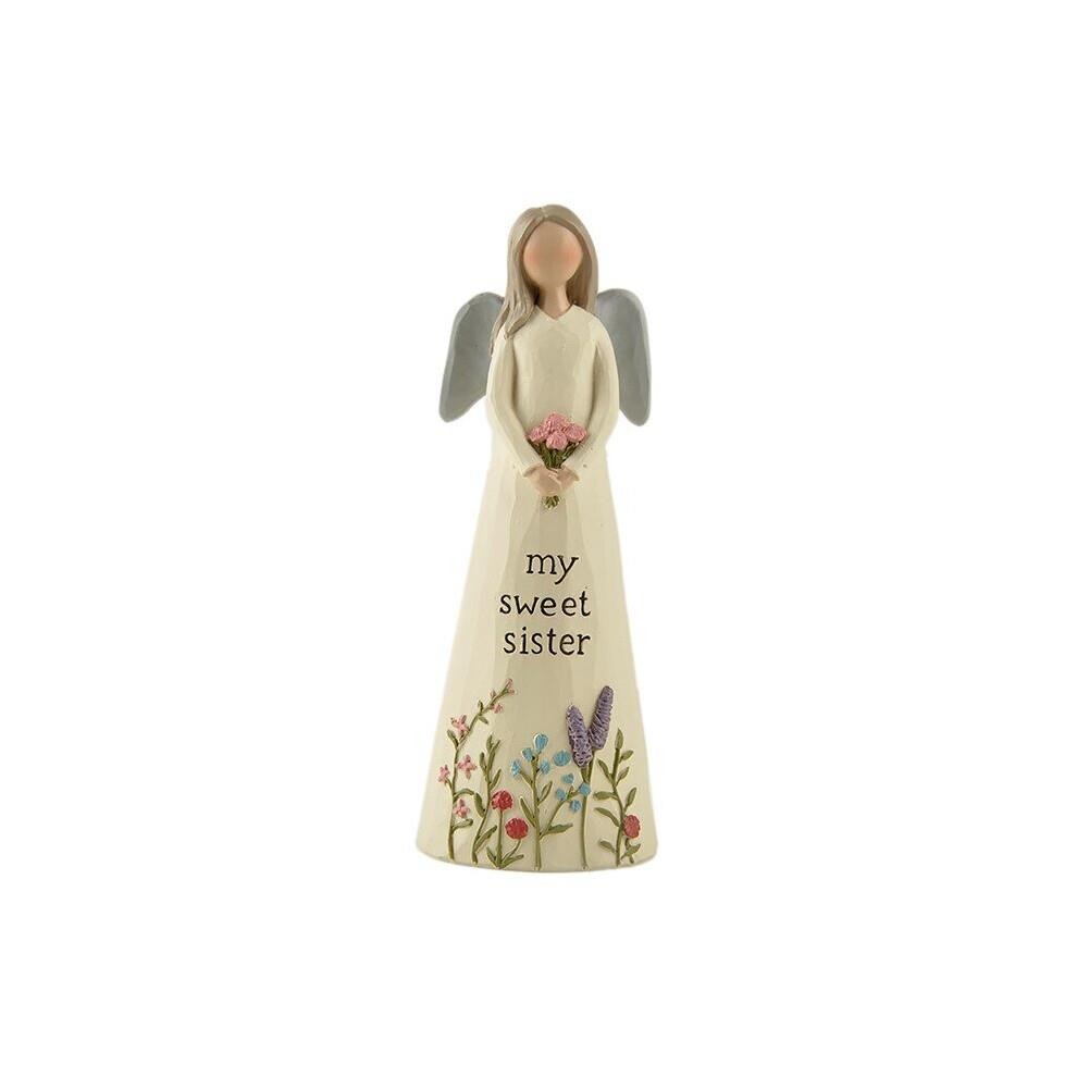 Angel Figurine Ornament Gift Home Decor Sculpture Feather Grace Sweet Sister