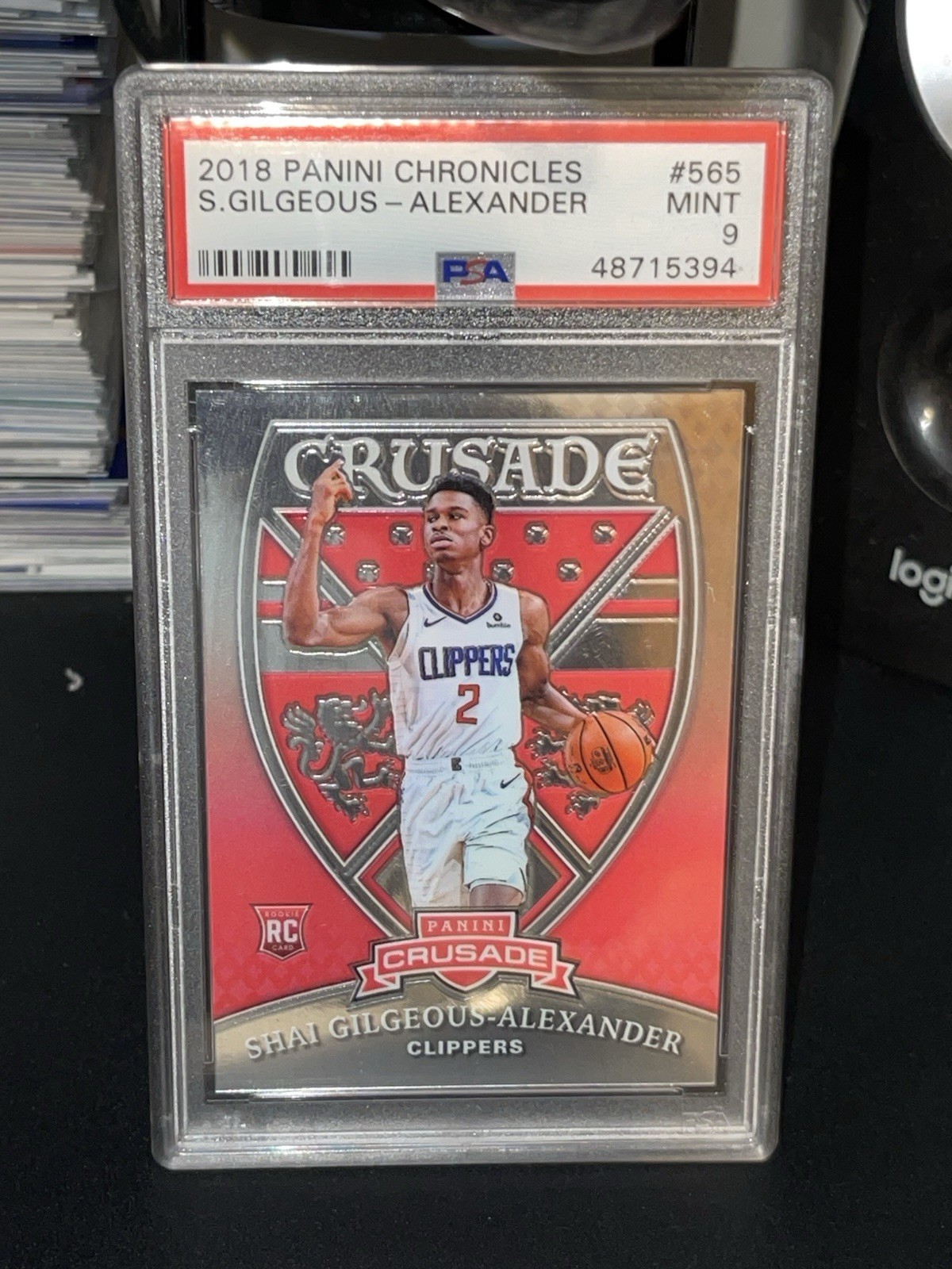 2018 PANINI CHRONICLES #565 SHAI GILGEOUS-ALEXANDER ROOKIE RC PSA 9