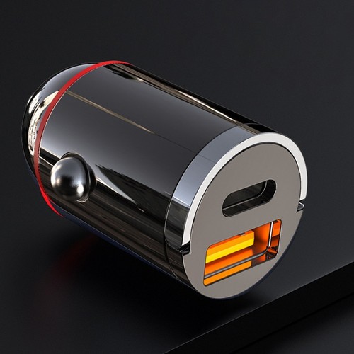 Mini Kfz Ladegerät mit 65W PD & QC30 2 Port Design Zubehör für Handy Smartphone - Zdjęcie 10 z 12