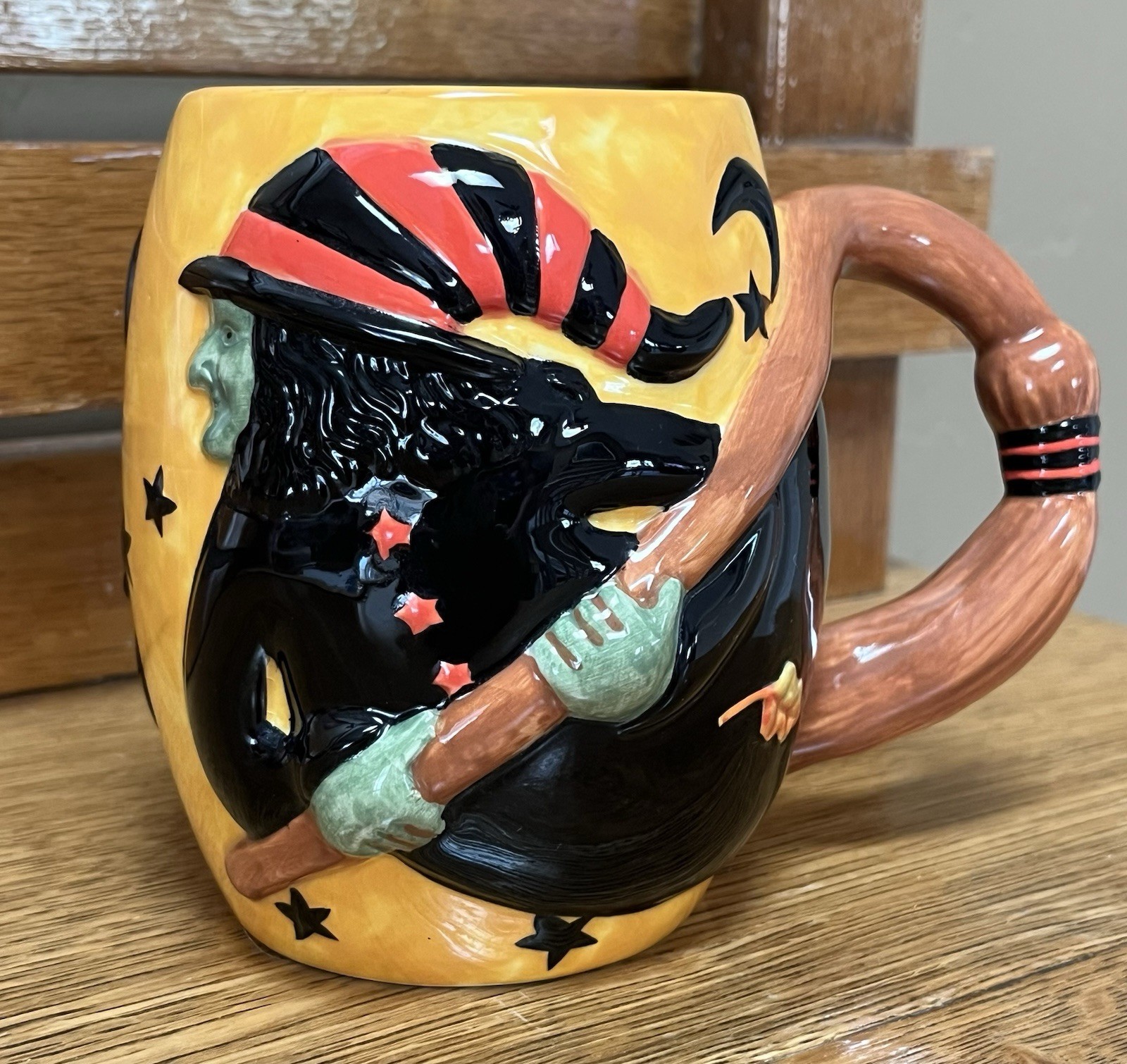 Susan Winget Witch Mug Halloween Coffee Cup Spooky Broom Certified International