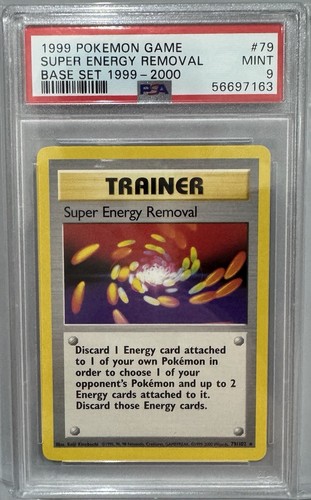 Super Energy Removal PSA 9 79/102 Base Set Pokemon Card WOTC 1999-2000 4th Print