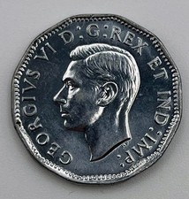 1945 Canada 5 Cents Victory Nickel UNC Uncirculated Mint State Gorgeous!