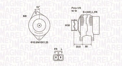 MAGNETI MARELLI Lichtmaschine Generator Lima 063732020010 für HYUNDAI i30 FD i20