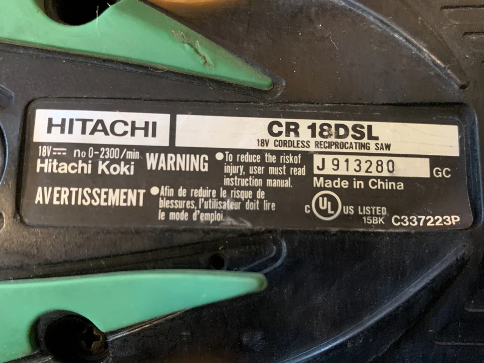 Hitachi 18V Cordless Tool Lot: 2 Drills, Recip Saw, Flashlight, Battery, Charger - Image 4 of 4