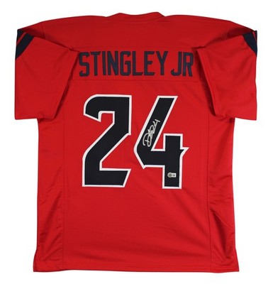 Derek Stingley Jr. Authentic Signed Red Pro Style Jersey BAS
