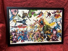 Original 80s The Merry Marvel Marching Confusion Comics Michael Golden 17x11