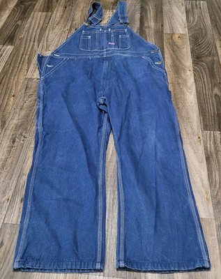 Big Smith Overalls Mens Size 42x28 Blue Denim Medium Wash Workwear