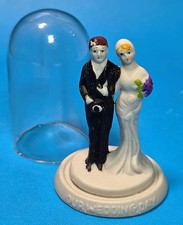 Vintage Bride Groom Wedding Cake Topper Bisque Porcelain Our Wedding Unmarked