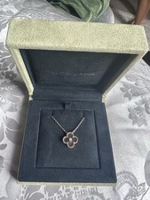 Van Cleef & Arpels Limited Edition Obsidian Vintage Alhambra Holiday Pendant VCA