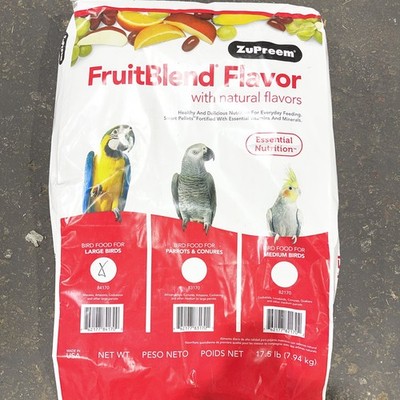 Zupreem FruitBlend 17.5 Lb FRESH Pellets Food Parrot Fruit Blend Large Exp 2027