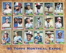 🔥Lot of 19: 1981 Topps Montreal Expos Gullickson Parrish Palmer Scott