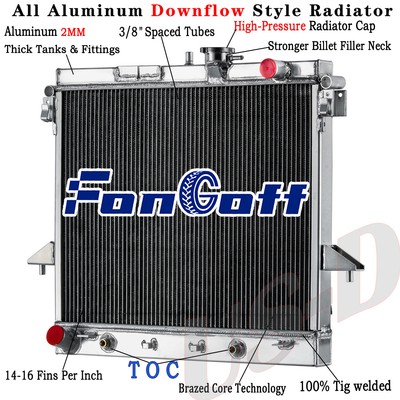 4 Row Aluminum Radiator Fit 2006-12 Chevy/GMC Colorado Canyon 5.3L Hummer H3/H3T