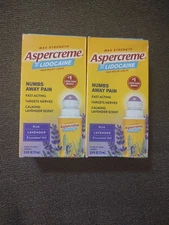 2 aspercreme Fast-Acting Lavender  Pain Relief 2.5oz Each.