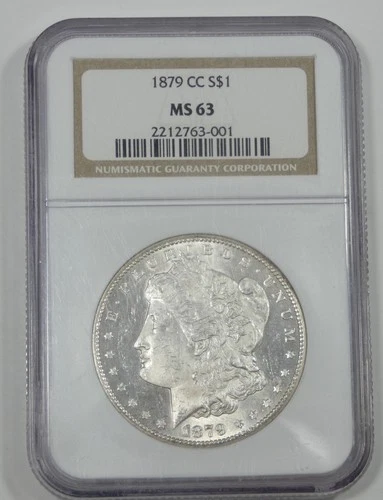 1879-CC Morgan Dollar CERTIFIED NGC MS 63 Carson City Silver Dollar