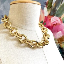 Banana Republic Glamour Pave GEMSTONE STATEMENT Toggle Necklace NWT 125