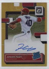 2022 Donruss Optic Rated Rookie Signatures Gold Prizm 4/10 Josiah Gray Auto j1d