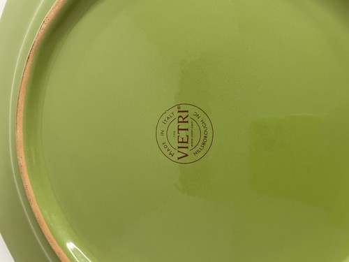 Vietri Cucina Fresca Saffron / Sage Large Dinner Plate Italy Mint - Picture 6 of 8