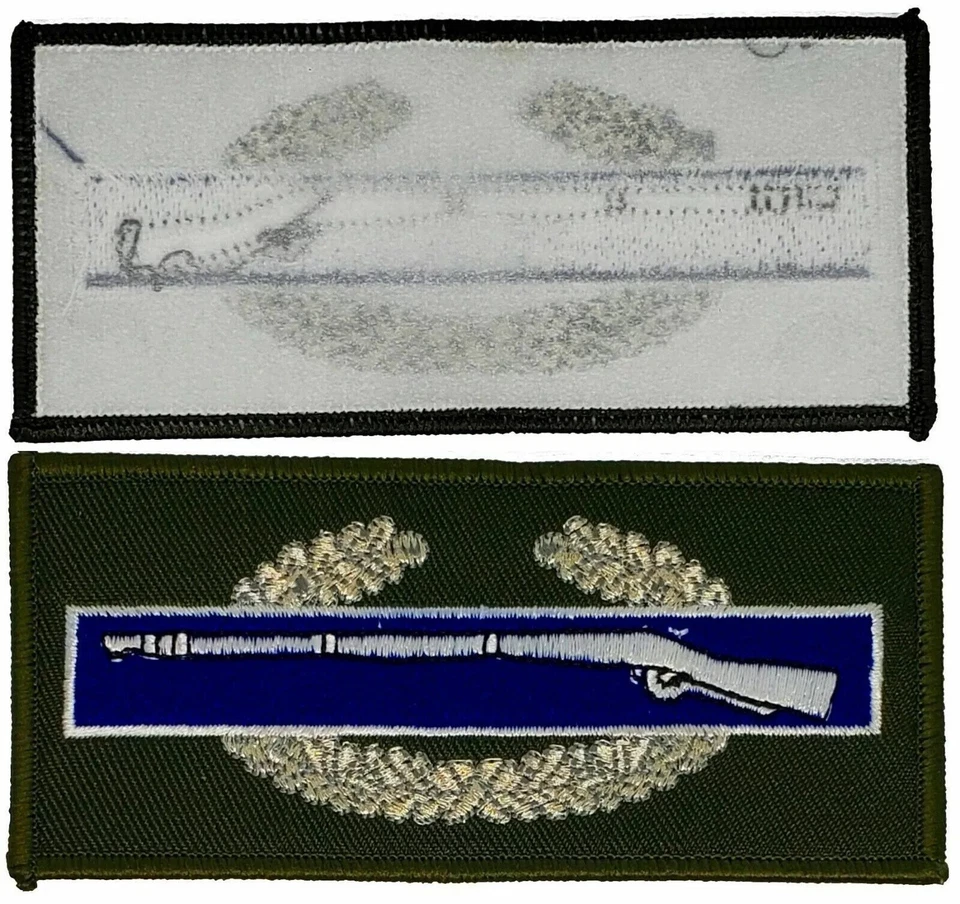 COMBAT INFANTRY BADGE CIB US ARMY Military Veteran Biker Patch Iron On 4.25" x2" - Image 3 of 3