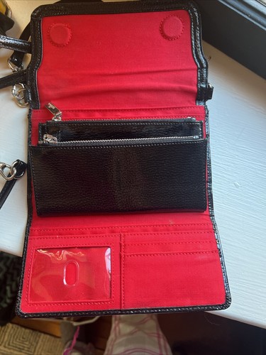 VERSTELLBARE LÄNGE Hobo schwarz Leder Handtasche Schulter Crossbody Tasche Handtasche 7,5x4" - Bild 5 von 8