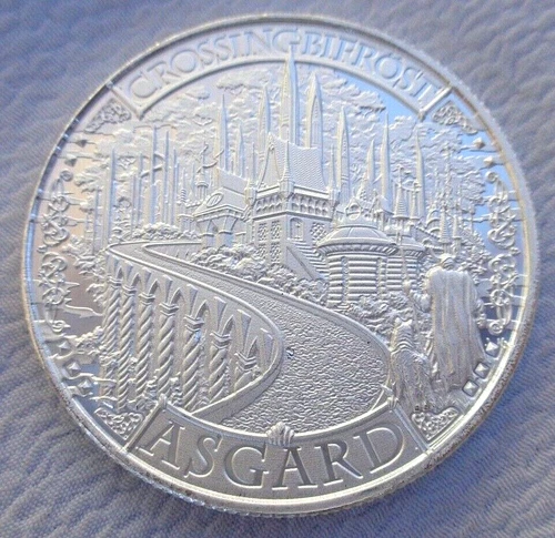 1 oz. ASGARD Mythical Cities Series ODIN proof-like UHR rounds .999 fine silver