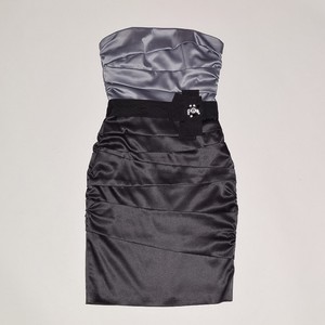 black dress with rhinestone accents