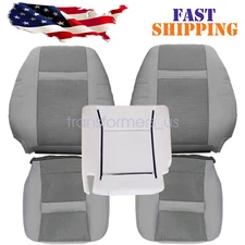 Driver Passenger Seat Cover Gray Foam Cushion For 2006-2010 Dodge Ram 1500 2500