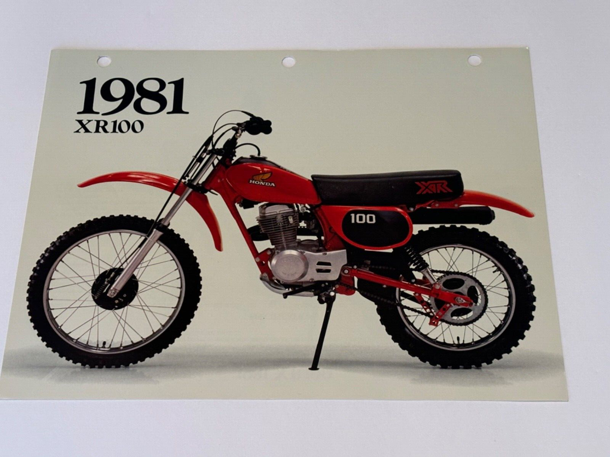 Original 1981 Honda XR100 Motorcycle Dealer Sales Brochure | eBay