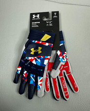 Under Armour Softball Gloves Size Medium UA Motive Midnight Navy-Red 410 New