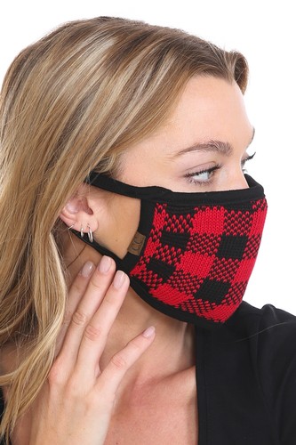C.C Reusable Washable Knit Ribbed Face Mask - Picture 29 of 30