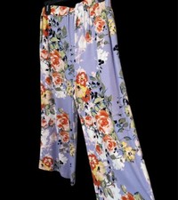 Cupio Blush Pants Womens Small Wide Leg Floral Palazzo Cottagecore Viscose NWT