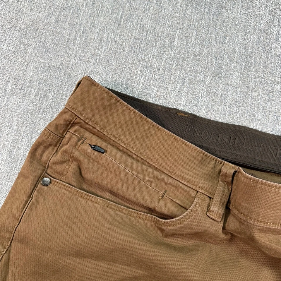 English Laundry Chino Pants Mens 40x32 Brown Straight Stretch Zip Pocket - Image 3 of 4