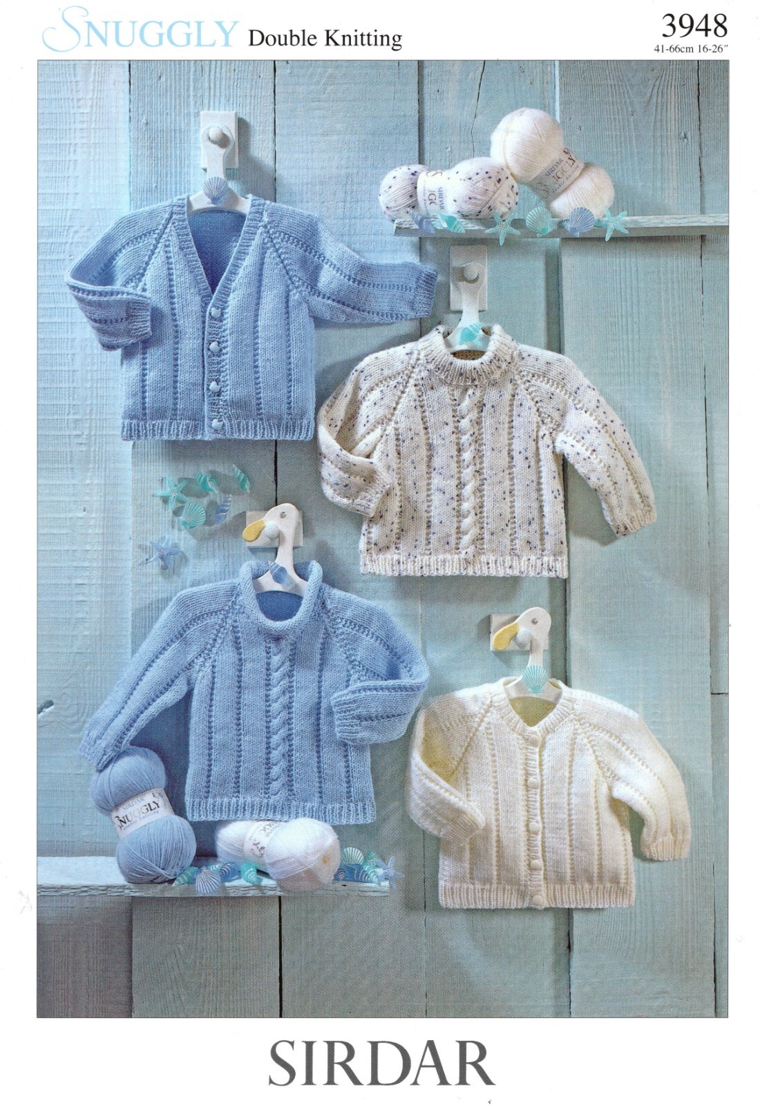 Sirdar Snuggly Baby DK Knitting Pattern - 3948 Sweaters & Cardigans