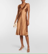 NWT 395 Vince Double V Satin Slip Dress L