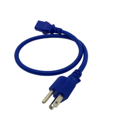 BLUE 2 FT AC POWER SUPPLY CORD CABLE PLUG FR MICROSOFT XBOX 360 CHARGER ADAPTER