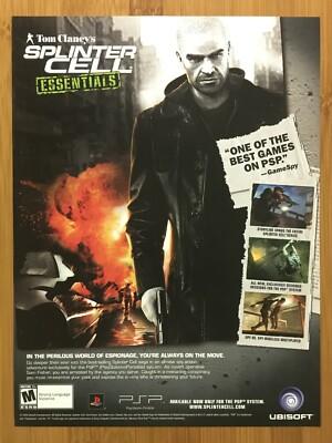Tom Clancy's Splinter Cell: Essentials PSP 2006 Vintage Print Ad/Poster Official