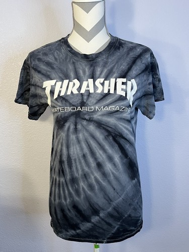 THRASHER SKATEBOARD MAGAZINE Unisex blau Tie Dyed T-Shirt Tee Gr. S - Bild 1 von 6