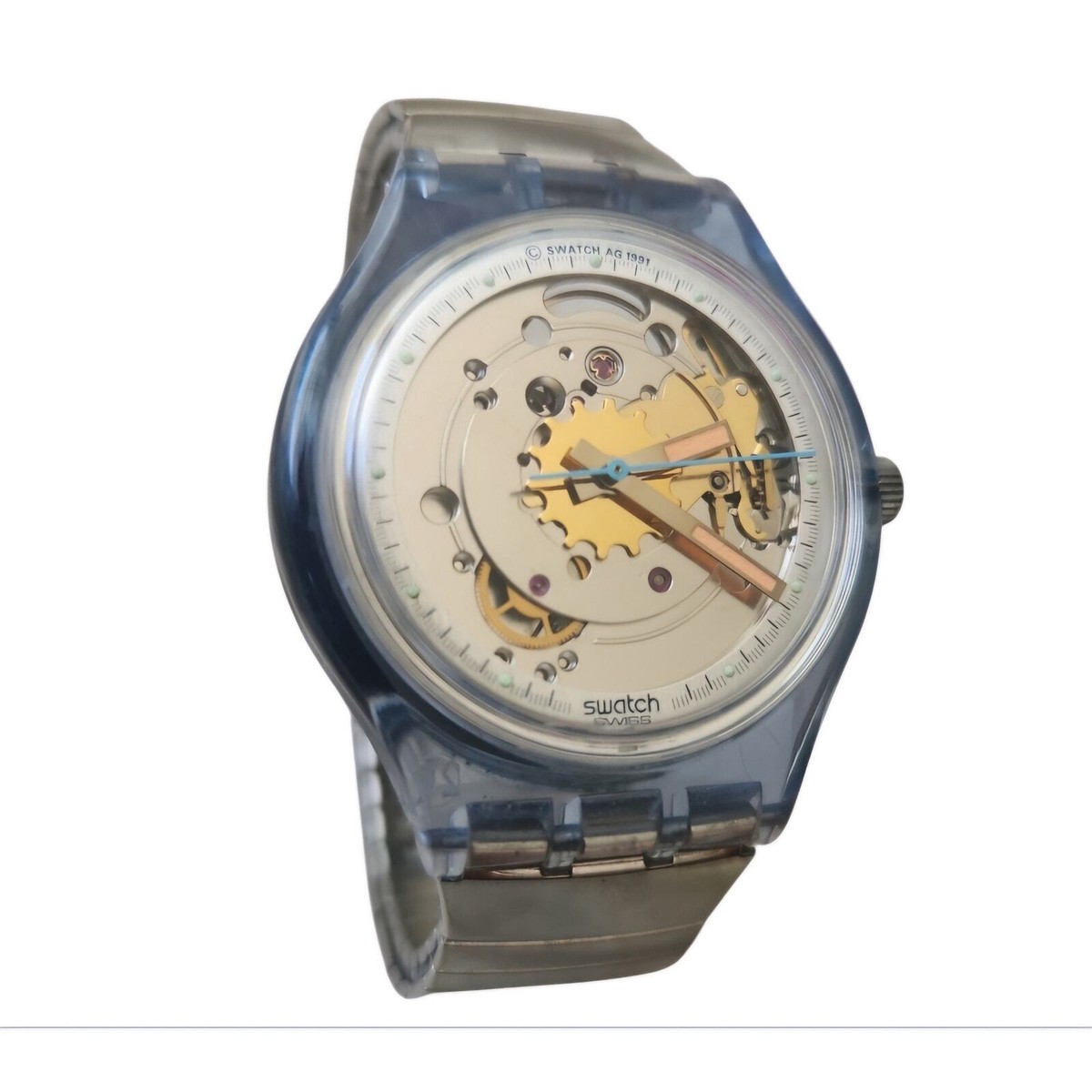 未使用 スウォッチ ブルーマチック BLUE MATIC SAN100 Swatch Watch Automatic SAN100 