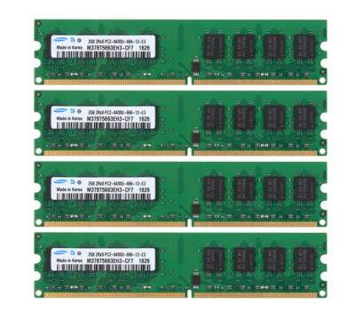8GB Samsung 4X 2GB DDR2 800MHz 2Rx8 PC2-6400U CL6 DIMM Desktop Memory RAM #Test