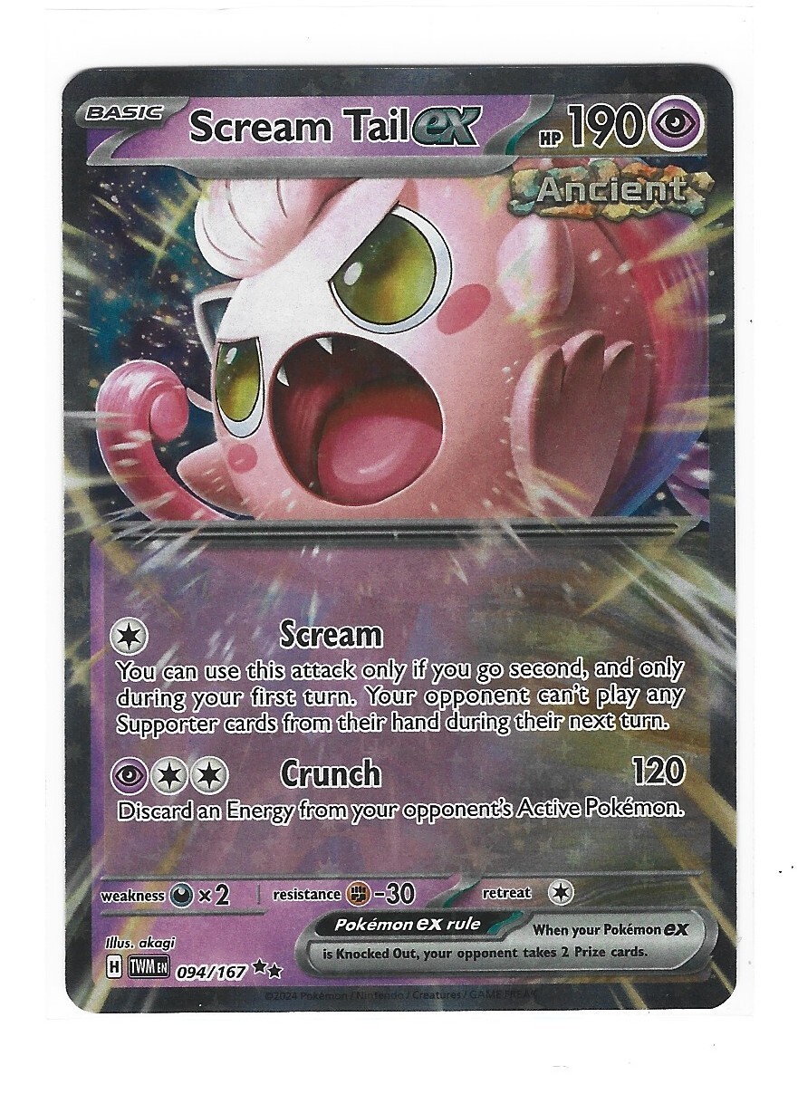 Scream Tail ex - 094/167 - Pokemon TCG Twilight Masquerade (2024) - NM - HOLO