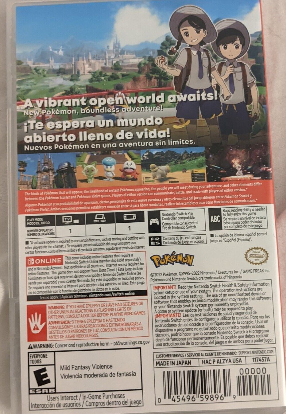 Pokemon Violet - Nintendo Switch 45496598969