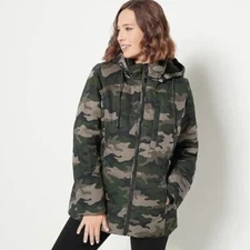 Arctic Expedition Horizontal Quilted Down Coat Hunter Camo - XS