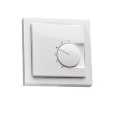 Raumthermostat mit Busch Jäger future linear Rahmen 1721184K für Fußbodenheizung